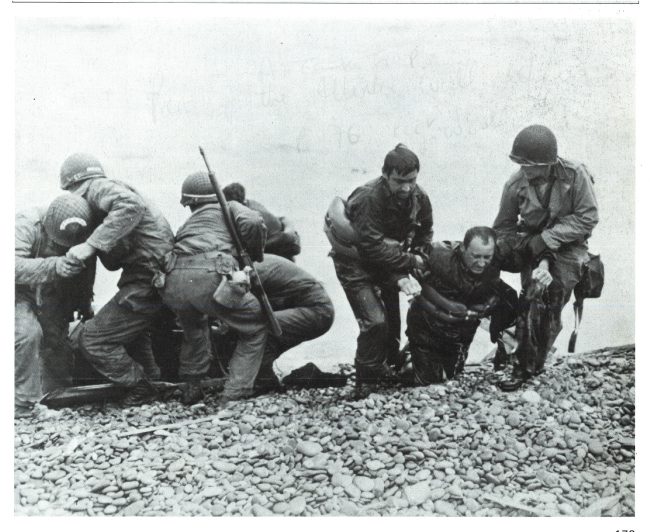 After Their Landing Craft Was Sunk Survivors Struggle To Shore At Utah Beach