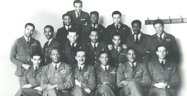 Mixed Race RAF Officers WWII Cropped 1