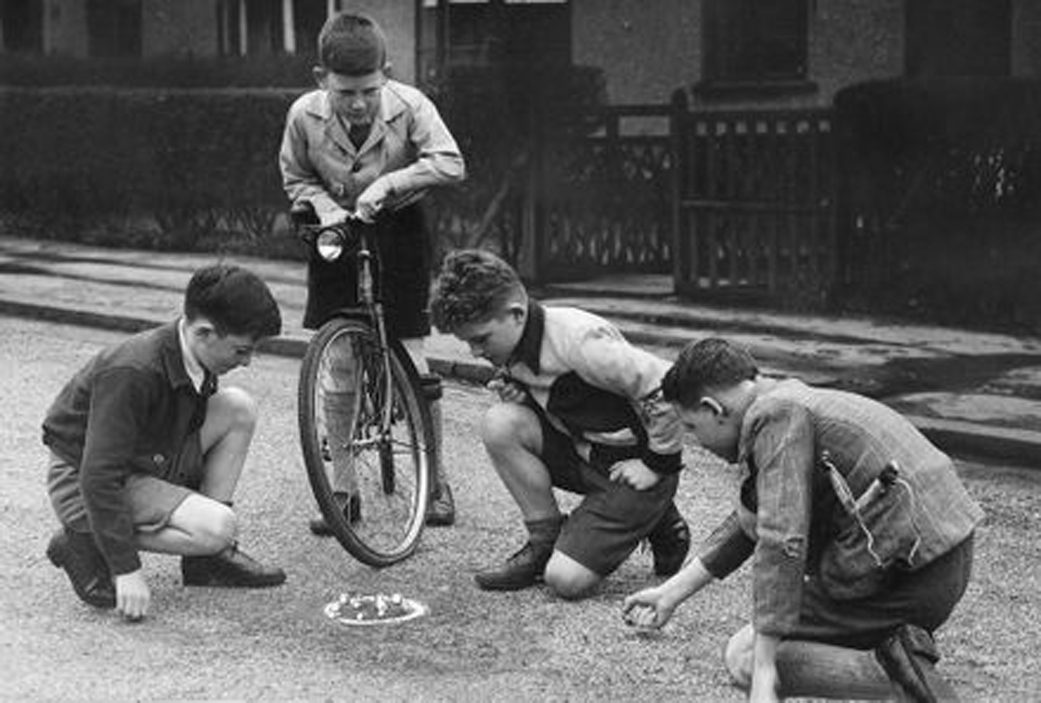 Playing marbles - learn more on a School Educational Visit Yorkshire