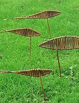 Four Willow Woven Fish